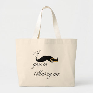 Bolso De Tela Gigante Te doy el bigote - cásate conmigo