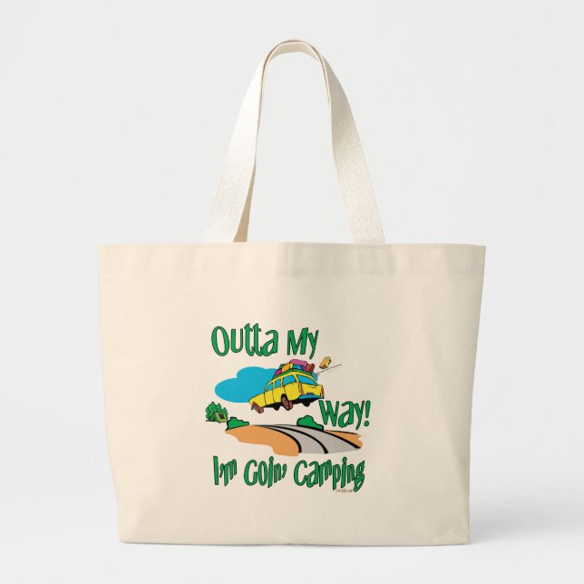 Bolso De Tela Gigante ¿Te vas de camping (Frente)