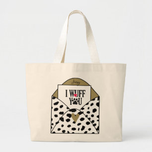 Bolso De Tela Gigante "Te Wuff" Impresión dálmata