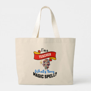 Bolso De Tela Gigante Teacher Magic Spell - Idea de regalo divertido