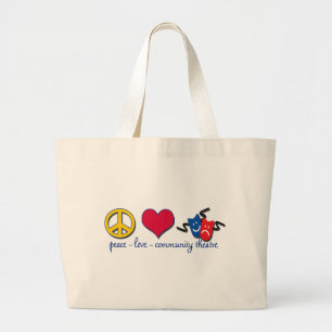 Bolso De Tela Gigante Teatro de la comunidad del amor de la paz