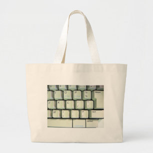 Bolso De Tela Gigante Teclado de máquina de escribir