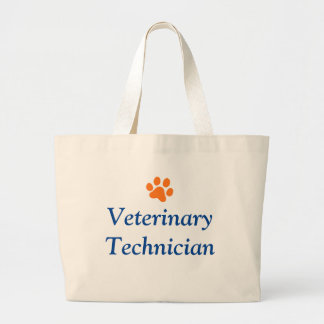 Bolso De Tela Gigante Técnico veterinario con la impresión anaranjada de