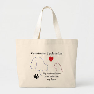 Bolso De Tela Gigante Técnico veterinario - la pata imprime en mi