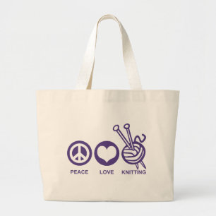 Bolso De Tela Gigante Tejido de amor por la paz