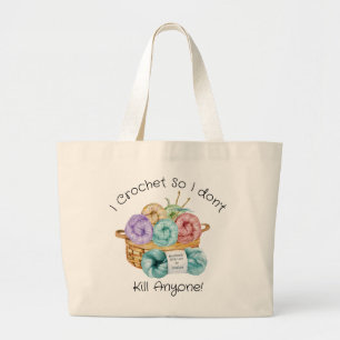 Bolso De Tela Gigante Tejo Crochet Personalizado
