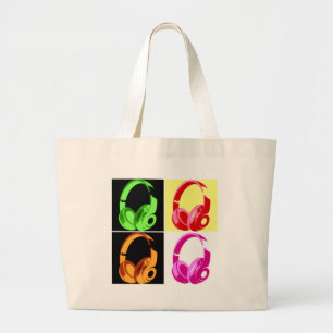 Bolso De Tela Gigante Teléfono de la cabeza de arte pop de cuatro colore