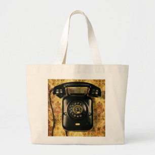 Bolso De Tela Gigante Teléfono retro