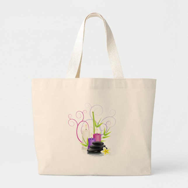 Bolso De Tela Gigante Tema de spa (Frente)