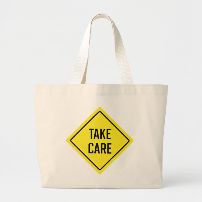 Bolso De Tela Gigante Tenga cuidado Jumbo Tote Bag (Frente)