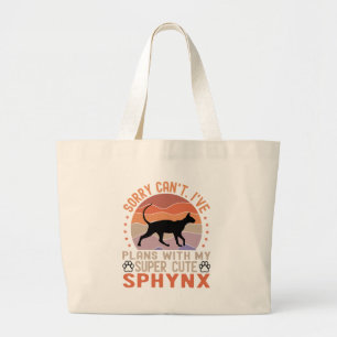 Bolso De Tela Gigante Tengo planes con mi gato Sphynx