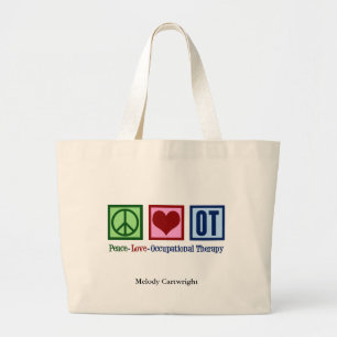 Bolso De Tela Gigante Terapia ocupacional personalizada de amor por la p