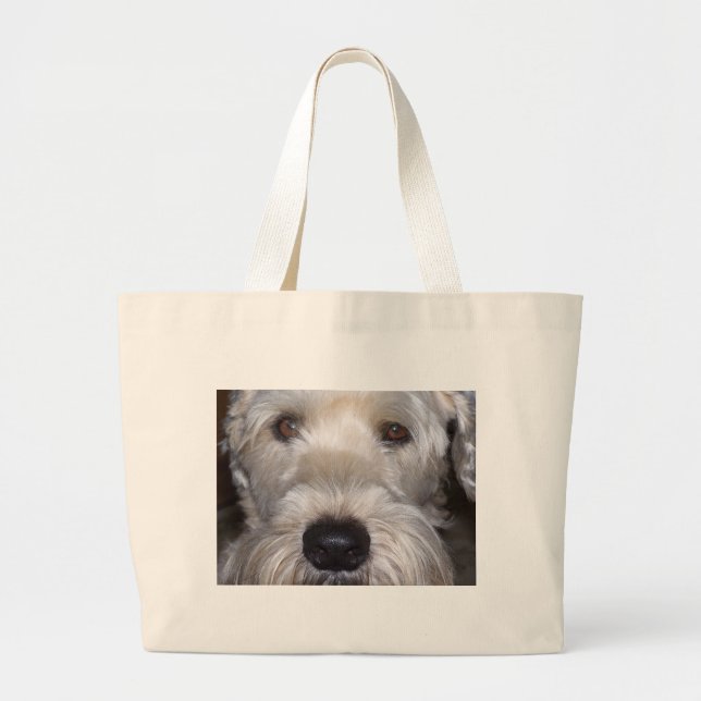 Bolso De Tela Gigante Terrier de trigo suavemente revestido (Frente)