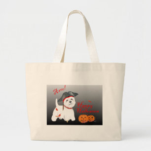 Bolso De Tela Gigante Terrier West Highland Blanco de Halloween