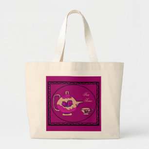 Bolso De Tela Gigante Tetera color de rosa