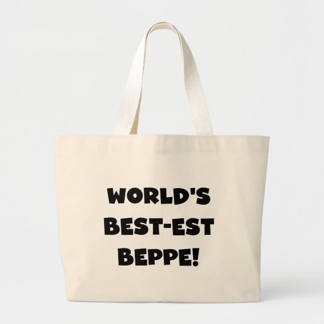 Bolso De Tela Gigante Texto negro mejores camisetas y regalos para papas (Frente)