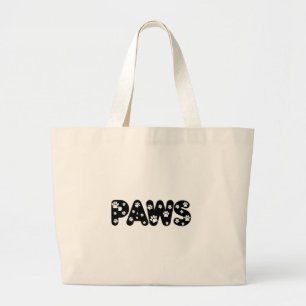 Bolso De Tela Gigante Texto Personalizado de las garras de perro