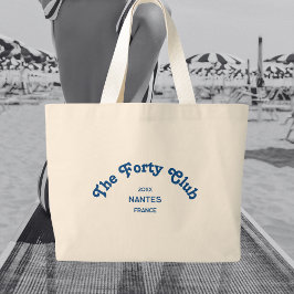 Bolso De Tela Gigante The Forty Club Retro Blue Custom Crest