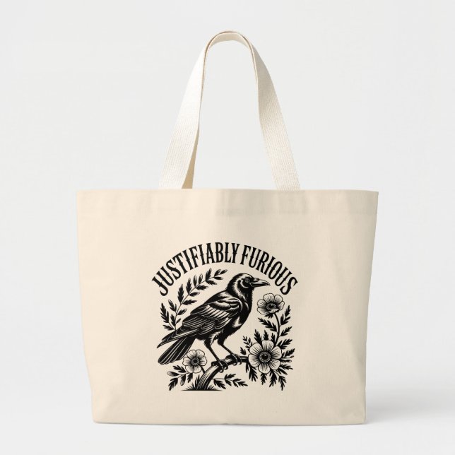 Bolso De Tela Gigante The Furious Crow (Frente)