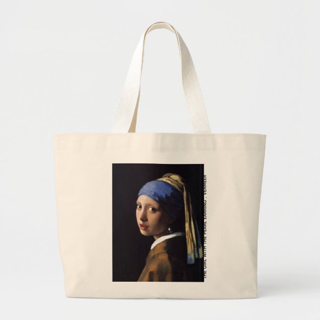 Bolso De Tela Gigante The Girl With The Pearl Earring Vermeer (Frente)