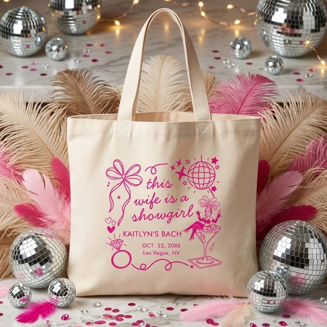 Bolso De Tela Gigante This Wife Is A Showgirl Bachelorette Party (Subido por el creador)