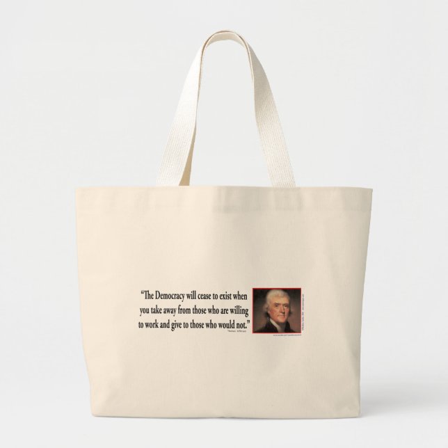 Bolso De Tela Gigante Thomas Jefferson (Frente)