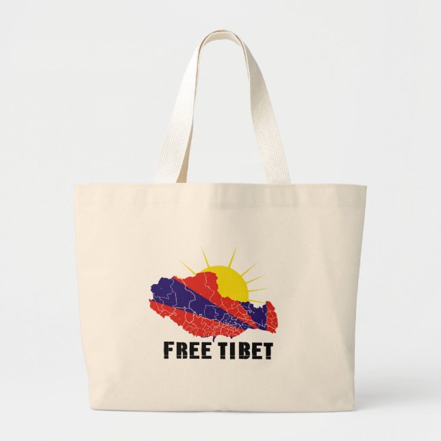 BOLSO DE TELA GIGANTE TÍBET LIBRE/LIBERTAD TIBETANA (Frente)