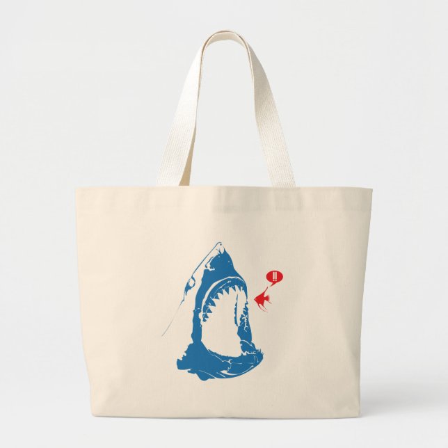 Bolso De Tela Gigante Tiburón hambriento (Frente)