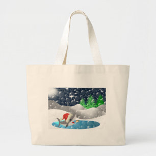 Bolso De Tela Gigante Tiburón navidad