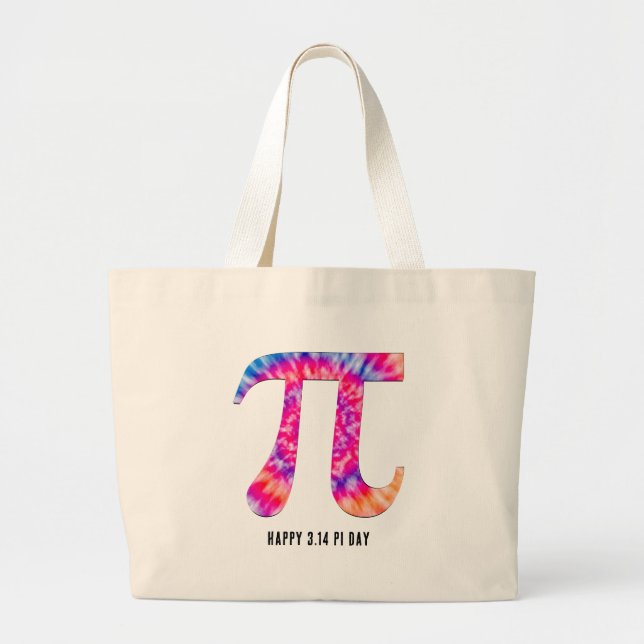 Bolso De Tela Gigante Tie Dye Pi Day (Frente)