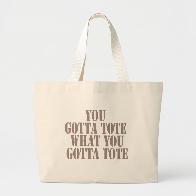 Bolso De Tela Gigante Tienes Tote de lo que tienes Tote masculino (Frente)