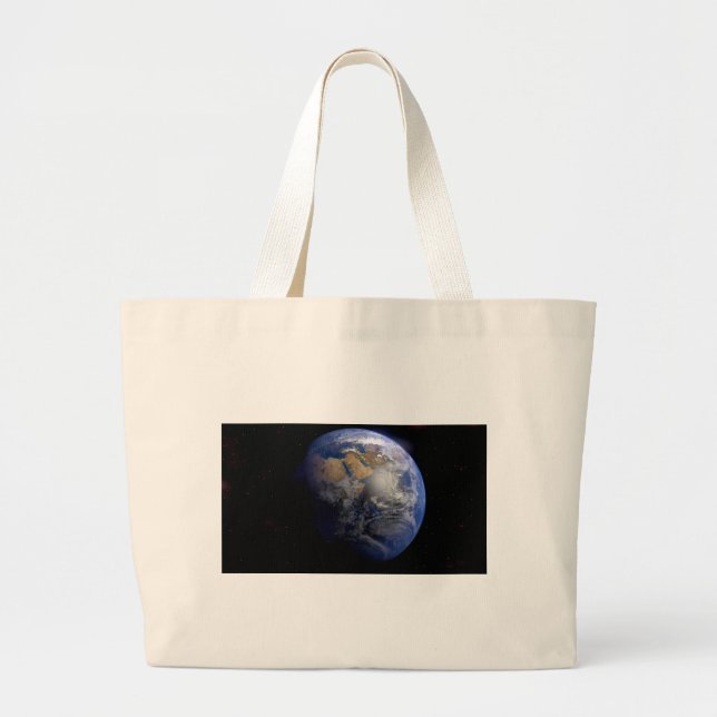 Bolso De Tela Gigante Tierra Azul desde el espacio Inspirador (Frente)