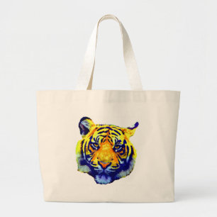 Bolso De Tela Gigante Tiger Eyes Pop Art