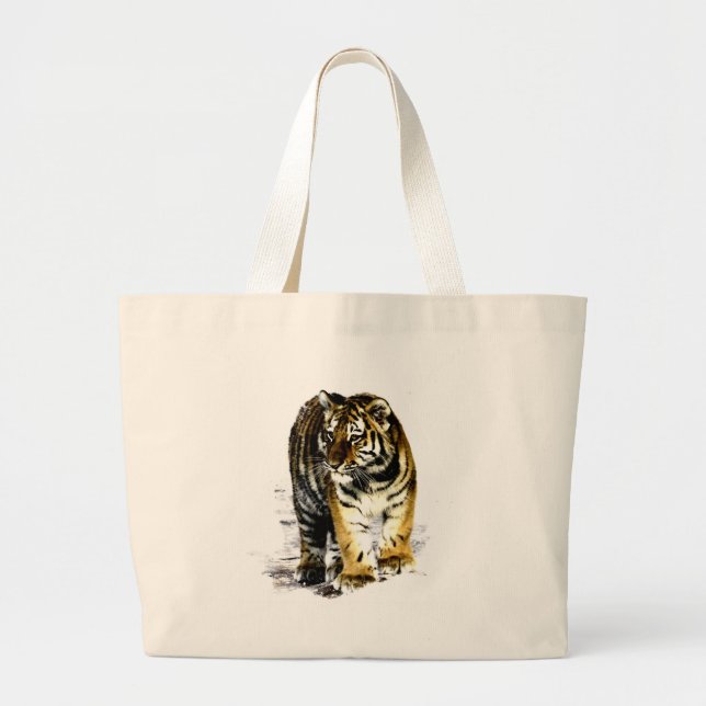 Bolso De Tela Gigante Tigre (Frente)
