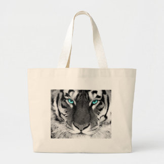 Bolso De Tela Gigante Tigre blanco negro