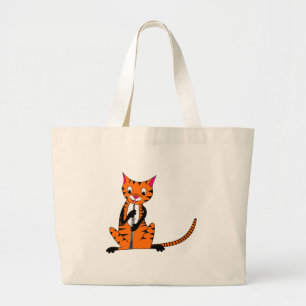 Bolso De Tela Gigante Tigre que juega el Oboe