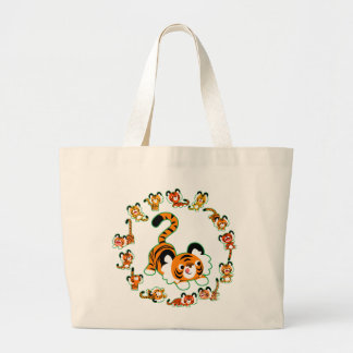 Bolso De Tela Gigante Tigres de Personalizado lindo Mandala (verde) Bols