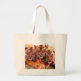 Bolso De Tela Gigante Tigres en fotos silvestres - Tarjetas, tés, regal