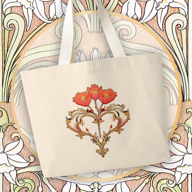 Bolso De Tela Gigante Timeless Artistic Art Nouveau Floral (Subido por el creador)