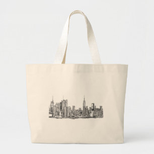 Bolso De Tela Gigante Tinta del horizonte de Nueva York