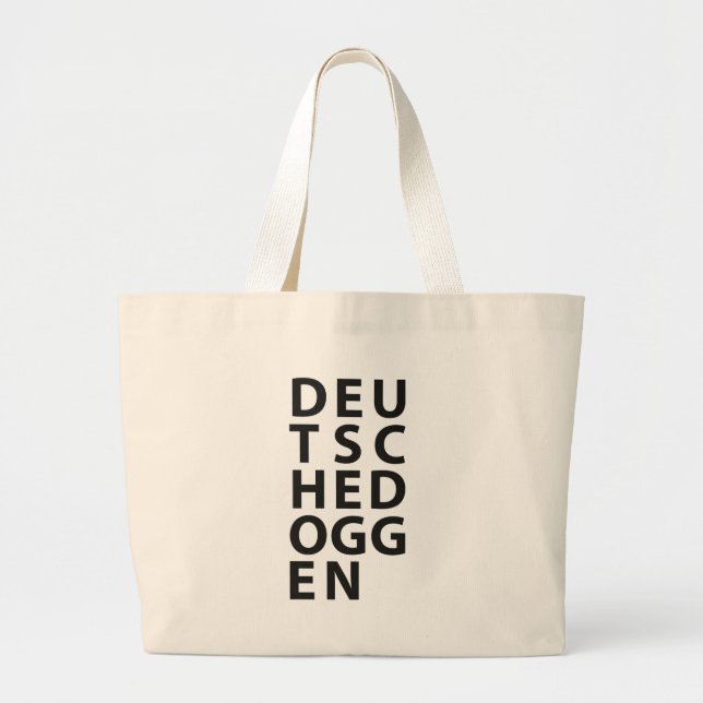 Bolso De Tela Gigante Tipo: Deutsche Dogge (Frente)