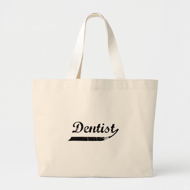 Bolso De Tela Gigante Tipografía dentista (Frente)