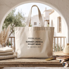 Bolso De Tela Gigante Tipografía minimalista personalizada Archivo de te