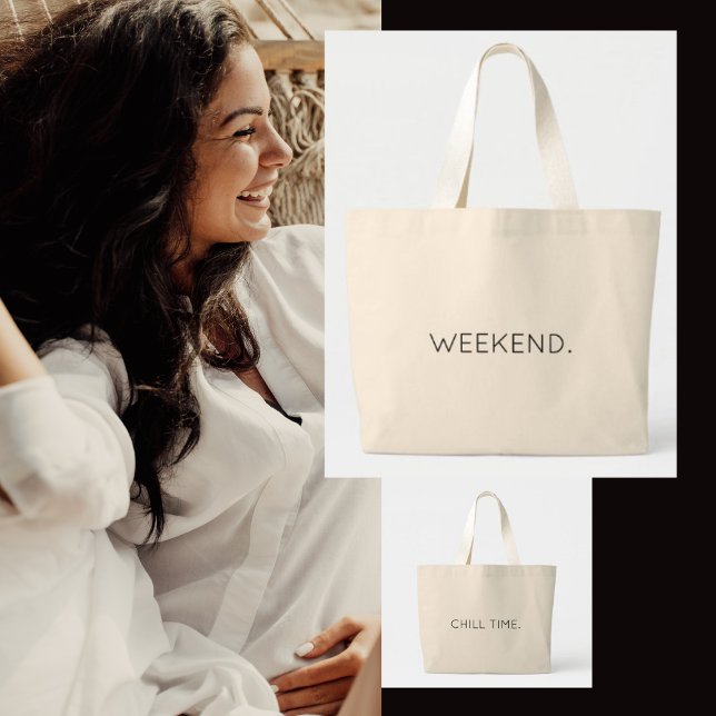 Bolso De Tela Gigante Tipografía moderna Tote Bag (Subido por el creador)