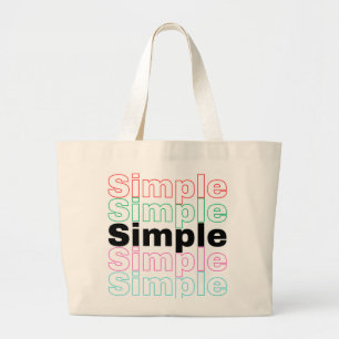 Bolso De Tela Gigante Tipográfico Retro Inspirado 'Simple'