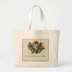 Bolso De Tela Gigante To Wish You a Bright and Joyful Christmas
