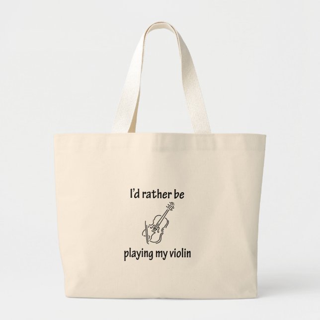 Bolso De Tela Gigante Tocar mi violín (Frente)