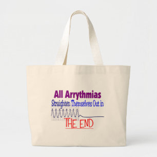 Bolso De Tela Gigante Todas las arritmias se enderezan hacia fuera