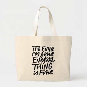 Bolso De Tela Gigante Todo es Tote a mano fina