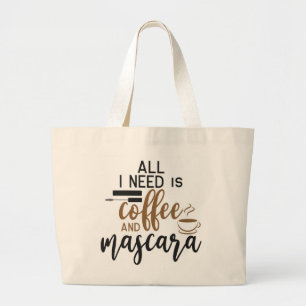 Bolso De Tela Gigante Todo Lo Que Necesito Es Café Y Mascara